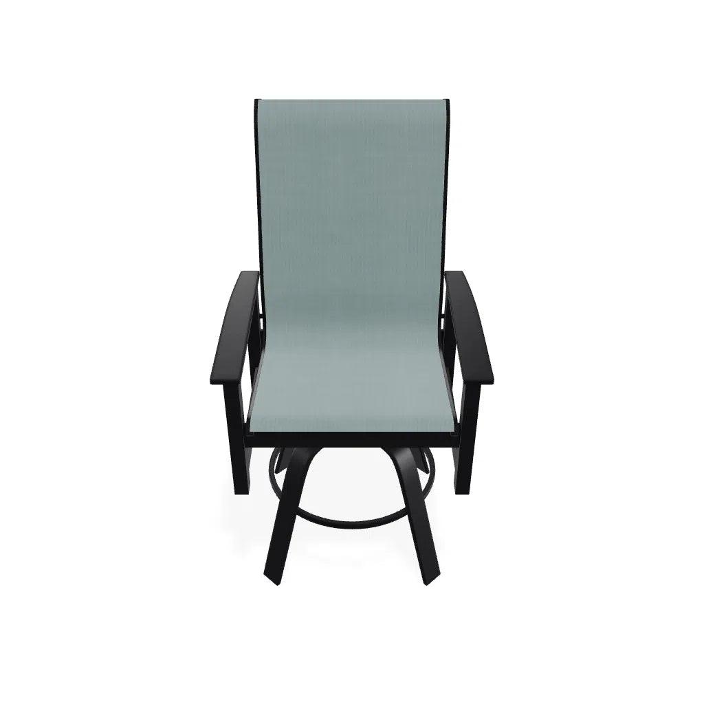 Leeward Swivel Marine Grade Polymer Arm Chair - LOOMLAN - Outdoor Accent Chairs