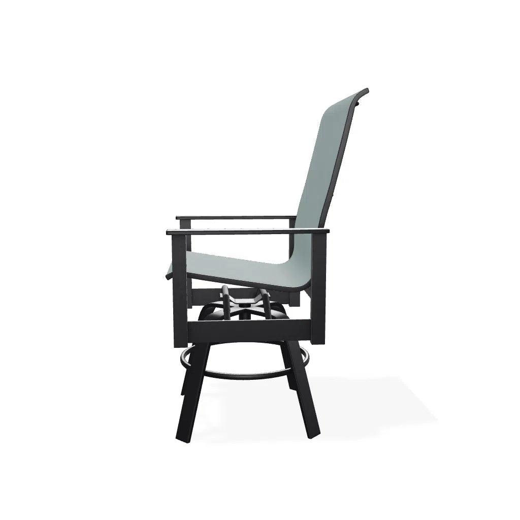 Leeward Swivel Marine Grade Polymer Arm Chair - LOOMLAN - Outdoor Accent Chairs