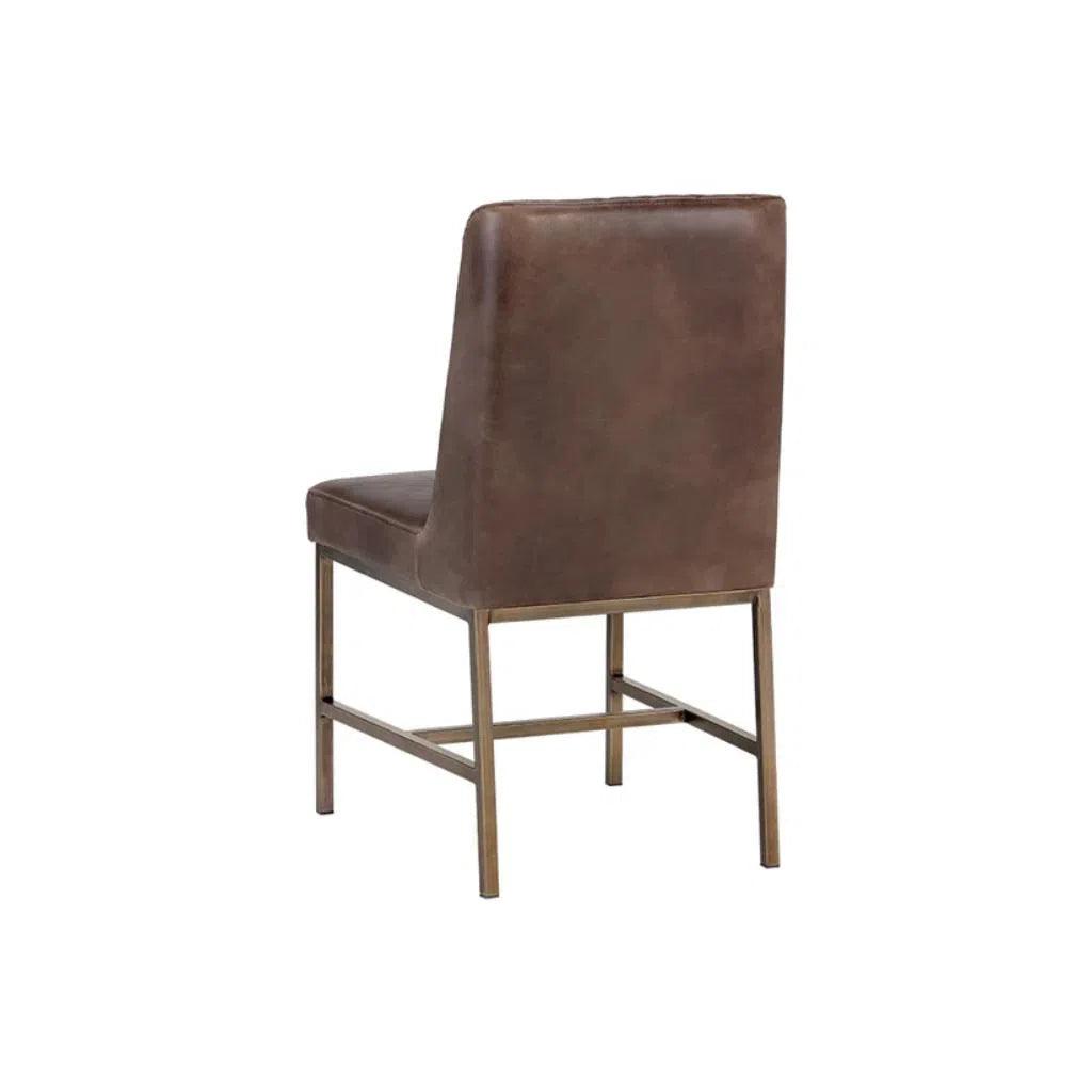 Leighland Leather Armless Dining Chair 2PC - LOOMLAN - Dining Chairs