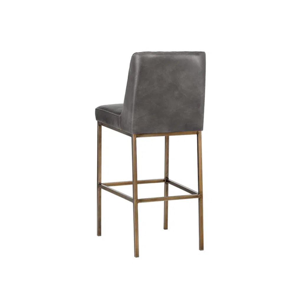 Leighland Leather Classic Barstool - LOOMLAN - Bar Stools