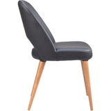 Leith Black Armless Dining Chair (Set of 2) - LOOMLAN - Zuo Modern - Dining Chairs