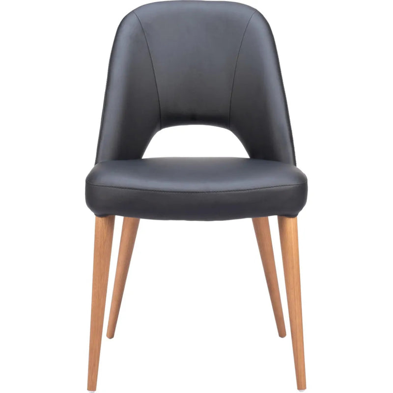 Leith Black Armless Dining Chair (Set of 2) - LOOMLAN - Zuo Modern - Dining Chairs