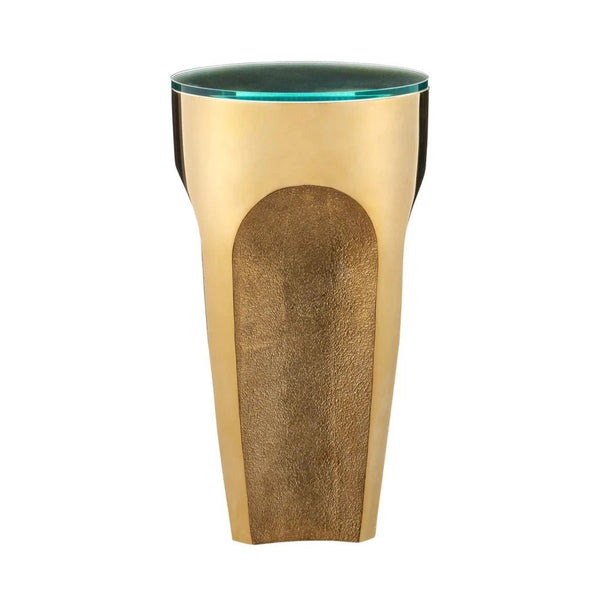 Lemy Modern Elegance Glass Top Drinks Table - LOOMLAN - Currey & Co - Side Tables