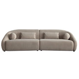 Lena Fawn Faux Alpaca Fabric Sofa - LOOMLAN - Diamond Sofa - Sofas & Loveseats
