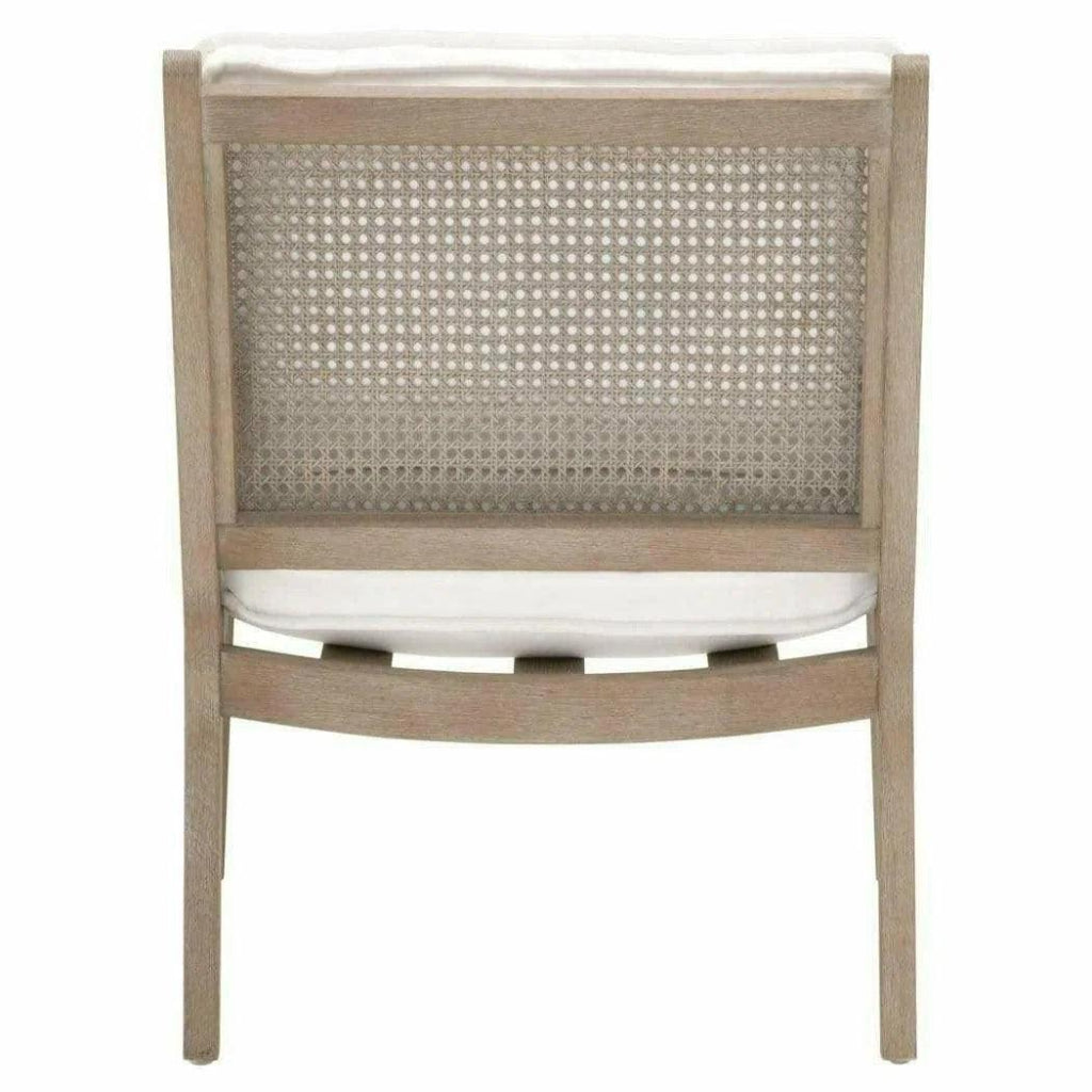 Leone Club Chair LiveSmart White Natural Oak Cane - LOOMLAN - Essentials For Living - Accent Chairs