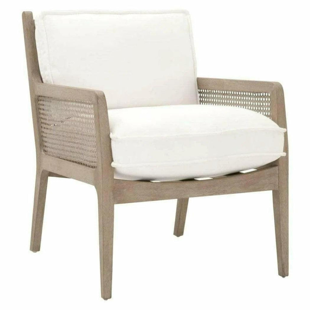 Leone Club Chair LiveSmart White Natural Oak Cane - LOOMLAN - Essentials For Living - Accent Chairs