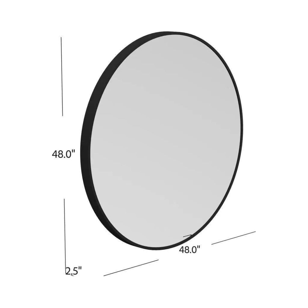 Levigne Metal Black Wall Mirror - LOOMLAN - Bassett Mirror - Wall Mirrors