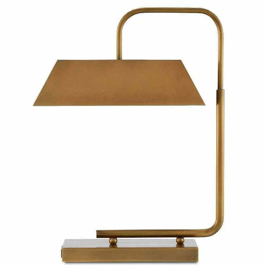 Light Antique Brass Hoxton Brass Table Lamp - LOOMLAN - Currey & Co - Table Lamps