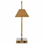 Light Antique Brass Hoxton Brass Table Lamp - LOOMLAN - Currey & Co - Table Lamps