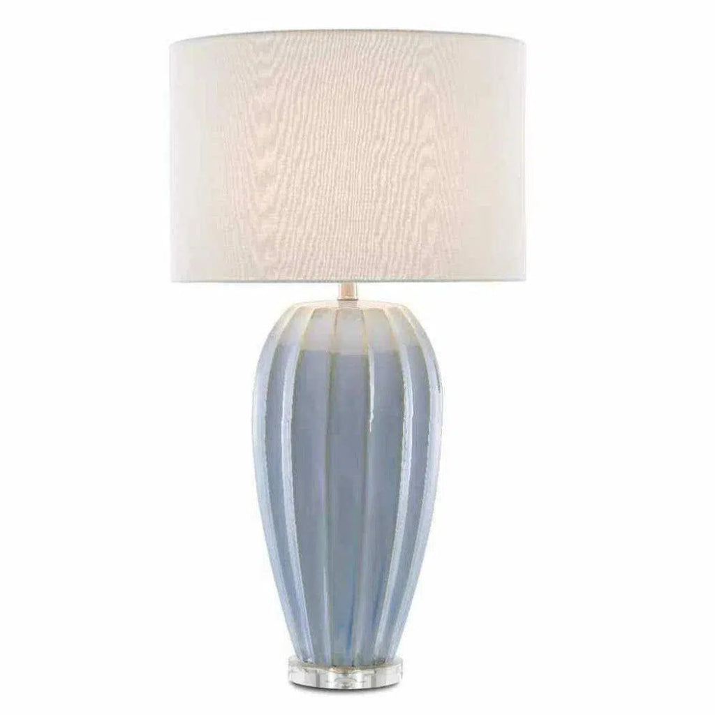 Light Blue Clear Bluestar Table Lamp - LOOMLAN - Currey & Co - Table Lamps