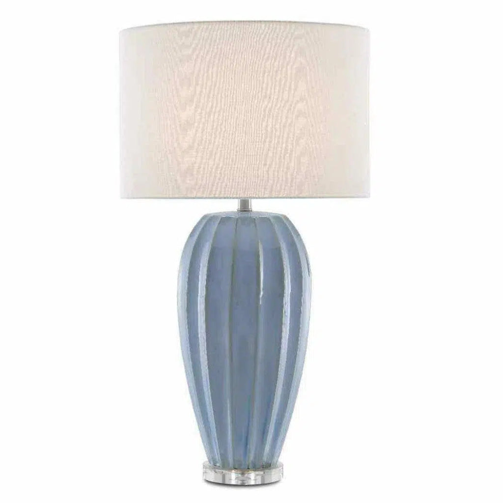 Light Blue Clear Bluestar Table Lamp - LOOMLAN - Currey & Co - Table Lamps