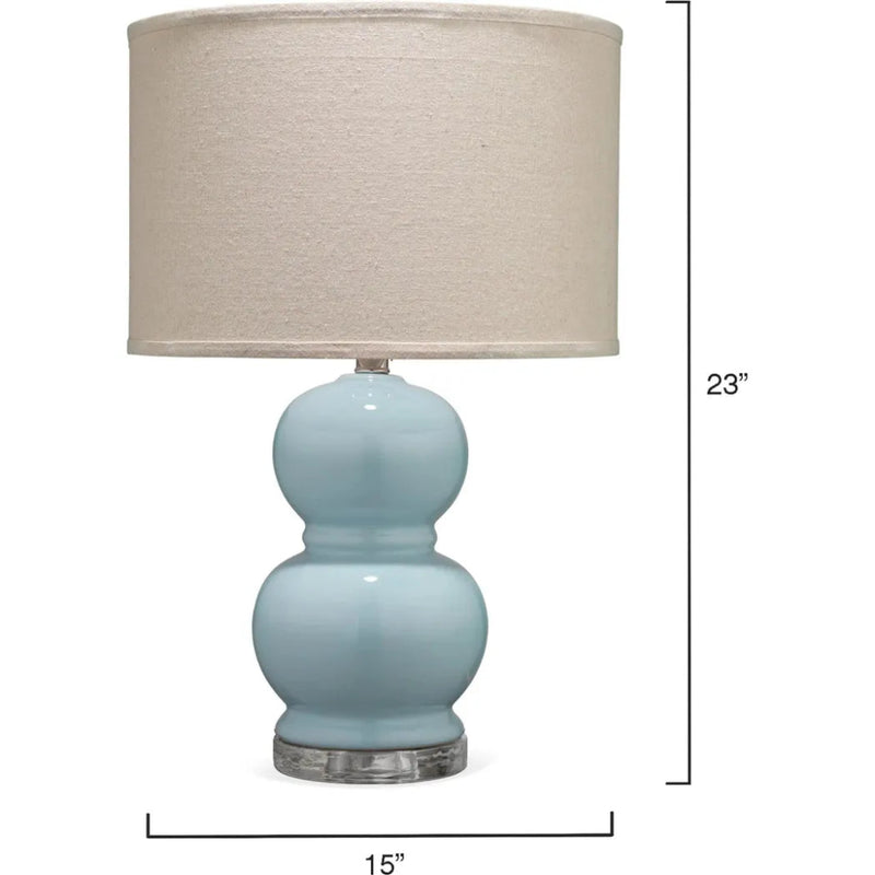 Light Blue Glass Bubble Table Lamp - LOOMLAN - Jamie Young - Table Lamps