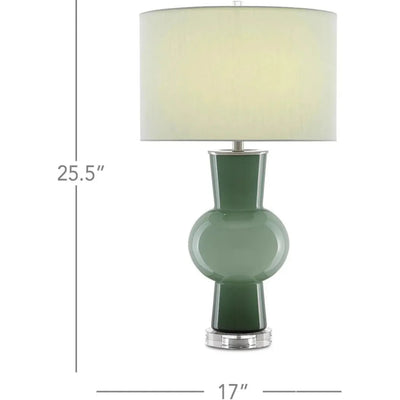 Light & Dark GreenClear Duende Green Table Lamp - LOOMLAN - Currey & Co - Table Lamps