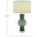 Light & Dark GreenClear Duende Green Table Lamp - LOOMLAN - Currey & Co - Table Lamps