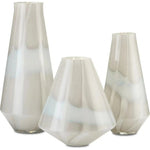 Light Gray White Floating Cloud Vase Set of 3 - LOOMLAN - Currey & Co - Vases & Jars