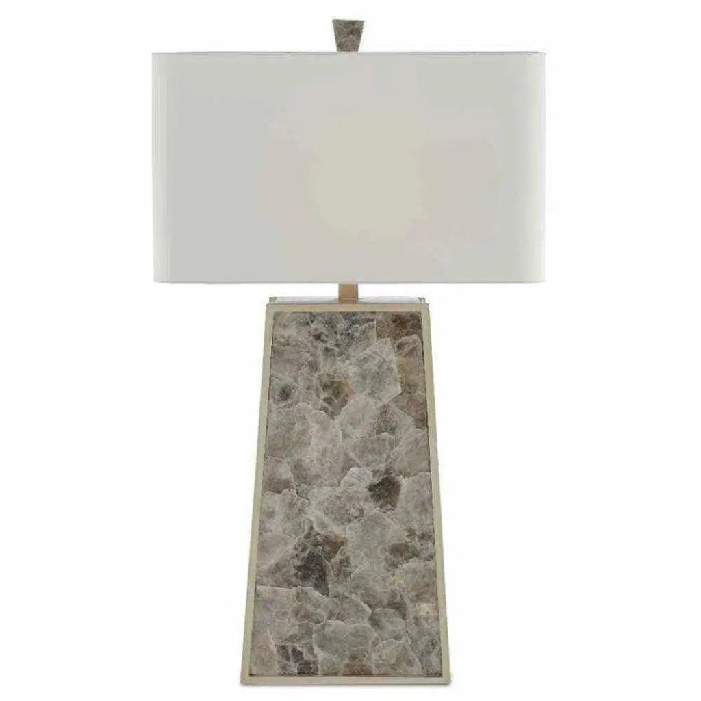 Light Mica Silver Leaf Calloway Table Lamp - LOOMLAN - Currey & Co - Table Lamps