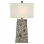 Light Mica Silver Leaf Calloway Table Lamp - LOOMLAN - Currey & Co - Table Lamps