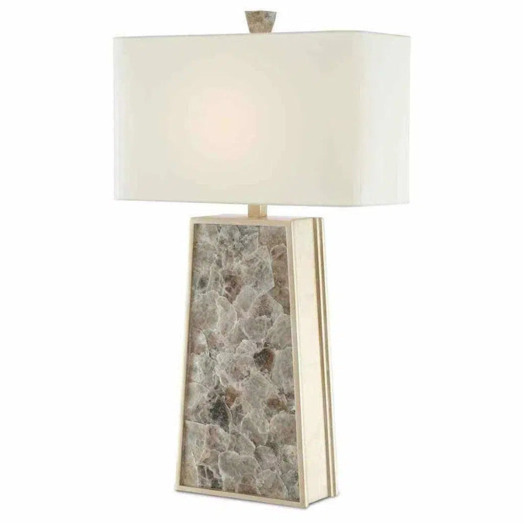 Light Mica Silver Leaf Calloway Table Lamp - LOOMLAN - Currey & Co - Table Lamps