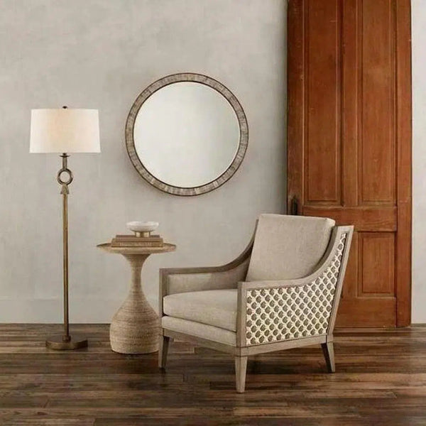Light Wheat Ivory Tan Bramford Natural Chair - LOOMLAN - Currey & Co - Accent Chairs