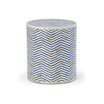 Lincoln Bone Inlay Over Wooden Side Table - LOOMLAN - Chelsea House - Side Tables