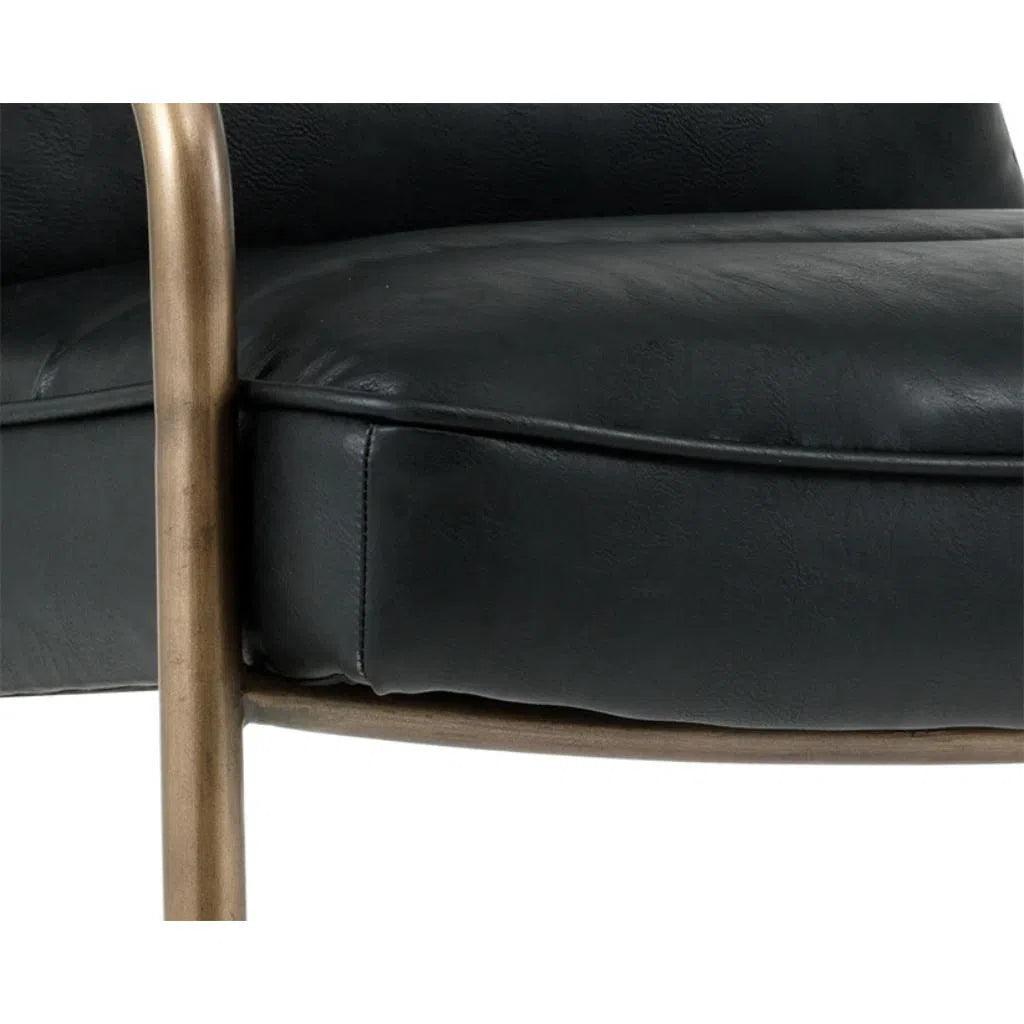 Lincoln Leather Lounge Chair - LOOMLAN - Accent Chairs