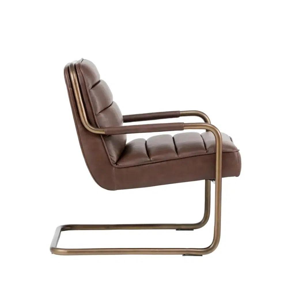 Lincoln Leather Lounge Chair - LOOMLAN - Accent Chairs