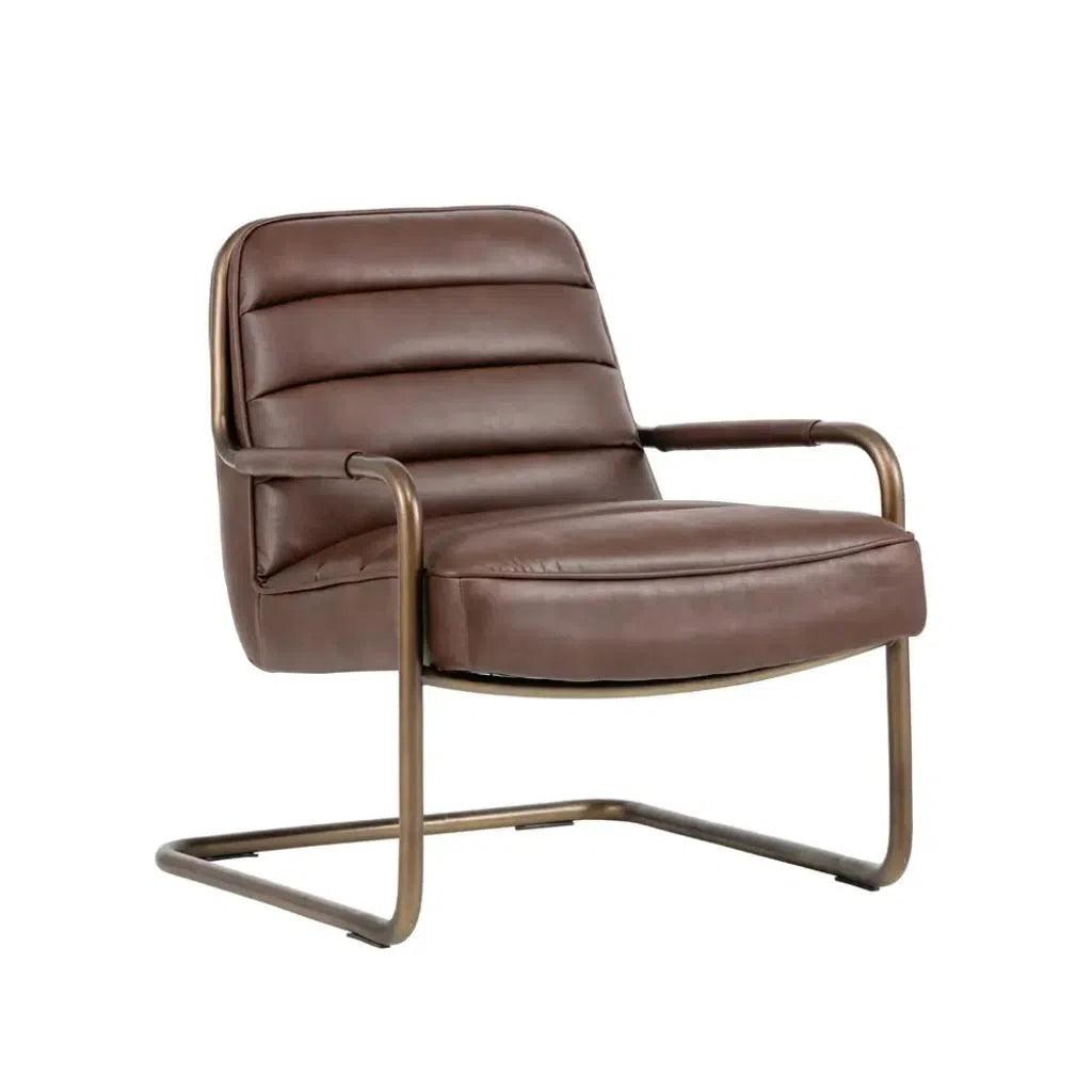 Lincoln Leather Lounge Chair - LOOMLAN - Accent Chairs