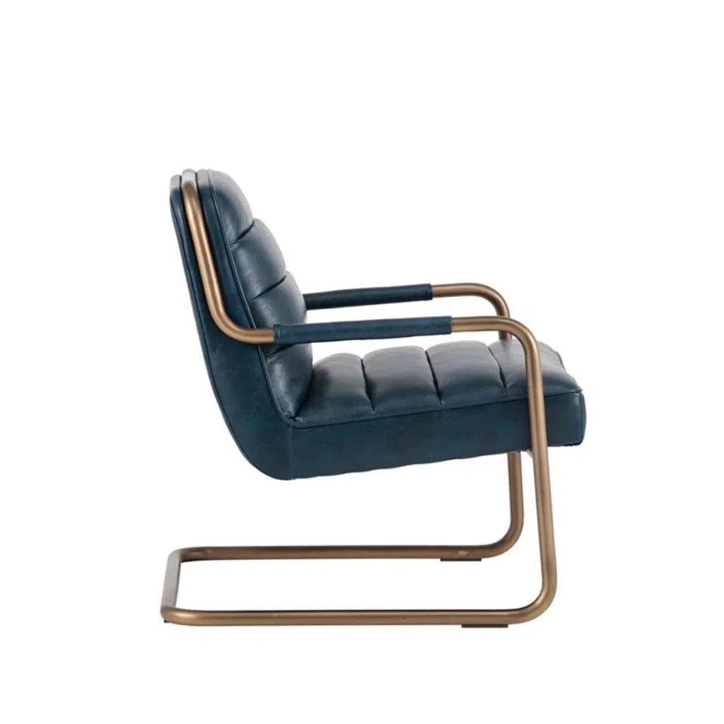 Lincoln Leather Lounge Chair - LOOMLAN - Accent Chairs