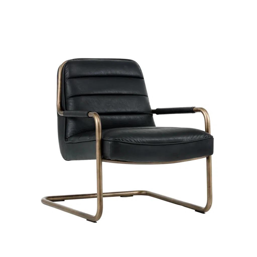 Lincoln Leather Lounge Chair - LOOMLAN - Accent Chairs