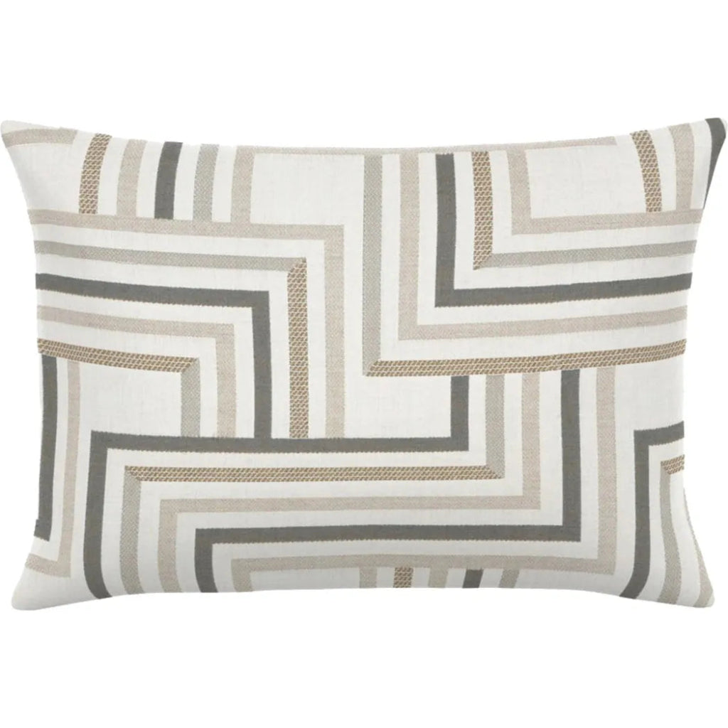 Linework Dove Handmade Outdoor Pillow - LOOMLAN - Earnest Collection - Outdoor Pillows