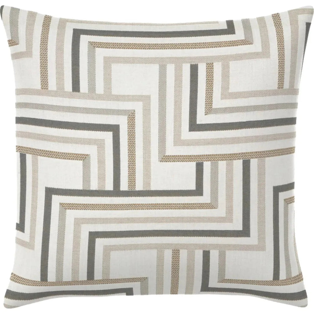 Linework Dove Handmade Outdoor Pillow - LOOMLAN - Earnest Collection - Outdoor Pillows