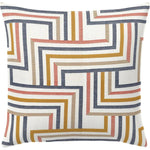 Linework Sunrise Handmade Outdoor Pillow - LOOMLAN - Earnest Collection - Outdoor Pillows