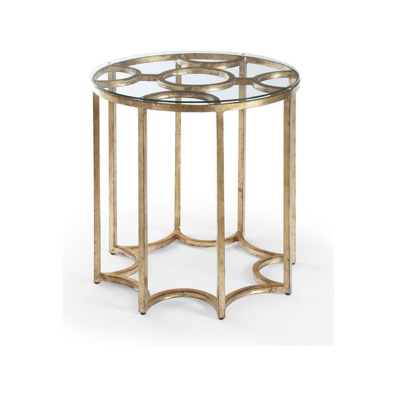 Lisette Metal Base Round Side Table - LOOMLAN - Chelsea House - Side Tables
