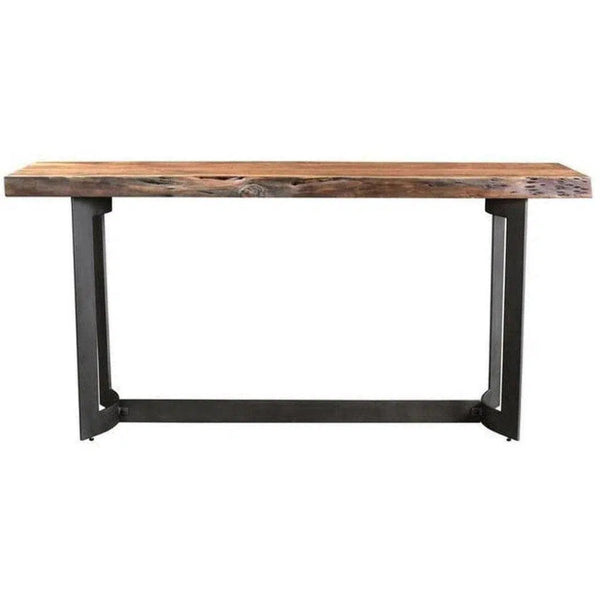 Live Edge Console Table Brown Industrial - LOOMLAN - Moe's Home - Console Tables