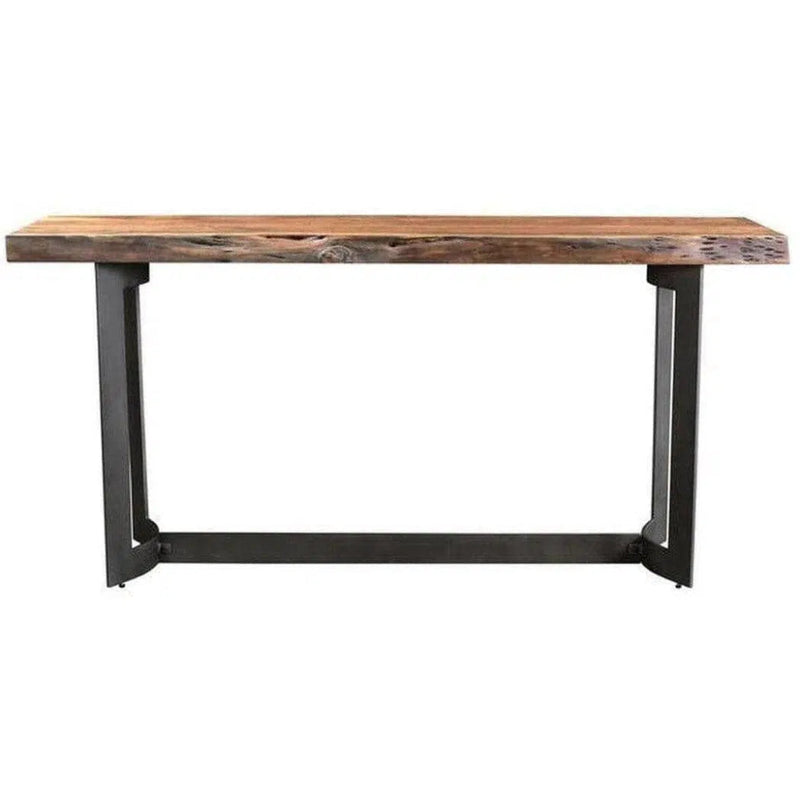 Live Edge Console Table Brown Industrial - LOOMLAN - Moe's Home - Console Tables