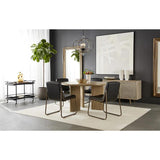 Livingston Steel Framed Glass Bar Cart - LOOMLAN - SUNPAN - Home Bar Carts