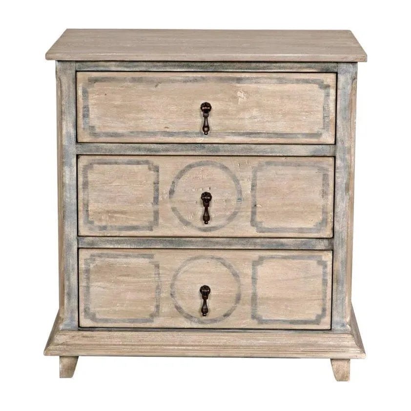 Livingston Wooden 3 Drawers Small Nightstand - LOOMLAN - CFC - Nightstands