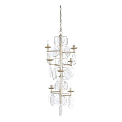 Liza Silver Leaf Vintage Inspired Chandelier - LOOMLAN - Wildwood - Chandeliers