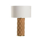 Loire Cork And Brass Design Table Lamp - LOOMLAN - Wildwood - Table Lamps