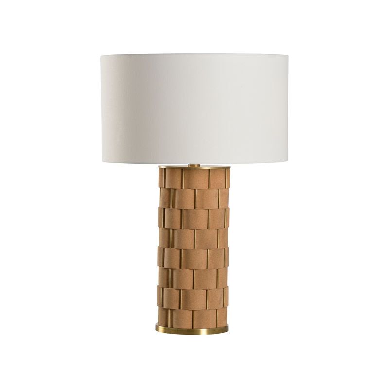 Loire Cork And Brass Design Table Lamp - LOOMLAN - Wildwood - Table Lamps