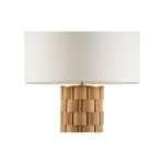 Loire Cork And Brass Design Table Lamp - LOOMLAN - Wildwood - Table Lamps