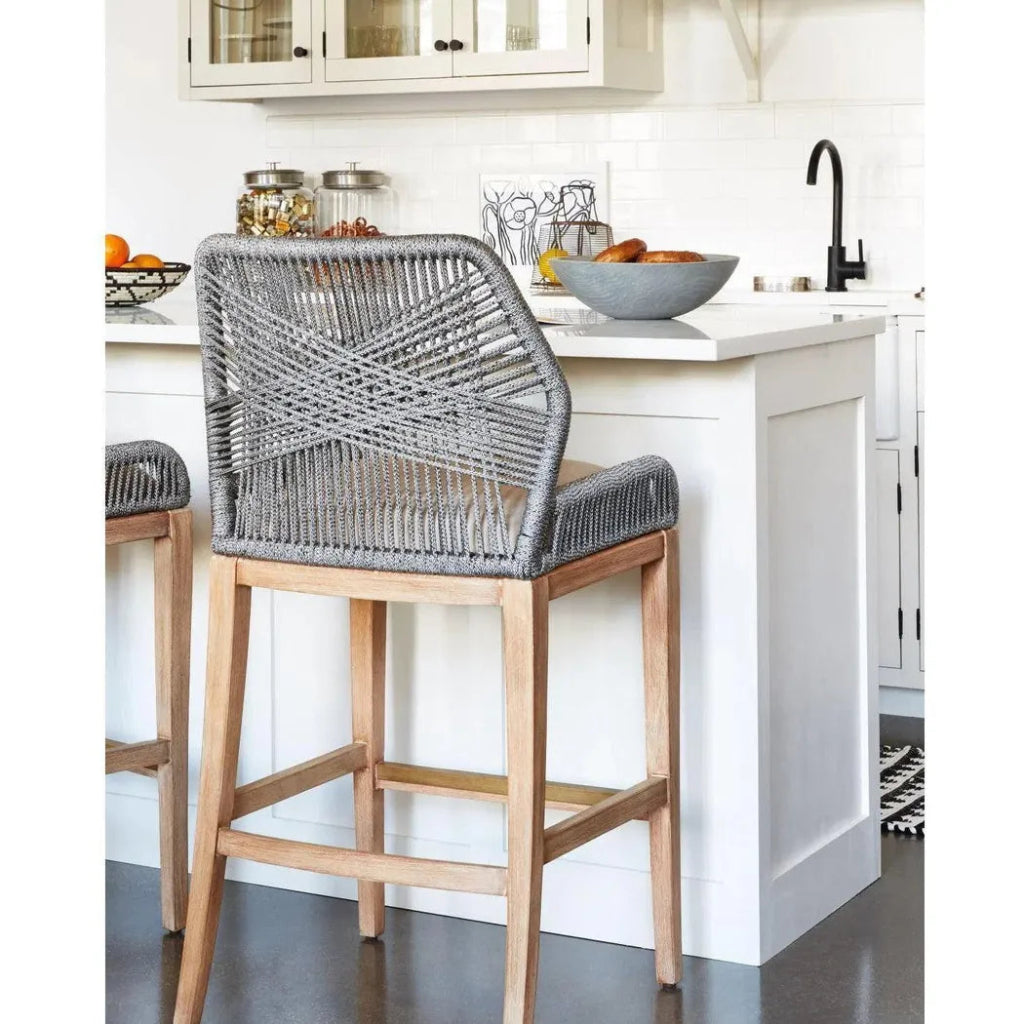 Loom Barstool Platinum Rope - LOOMLAN - Essentials For Living - Bar Stools