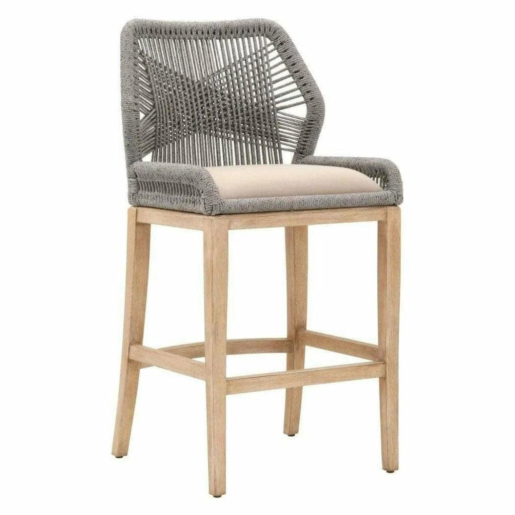 Loom Barstool Platinum Rope - LOOMLAN - Essentials For Living - Bar Stools