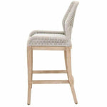 Loom Barstool Taupe & White Flat Rope - LOOMLAN - Essentials For Living - Bar Stools