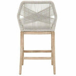 Loom Barstool Taupe & White Flat Rope - LOOMLAN - Essentials For Living - Bar Stools