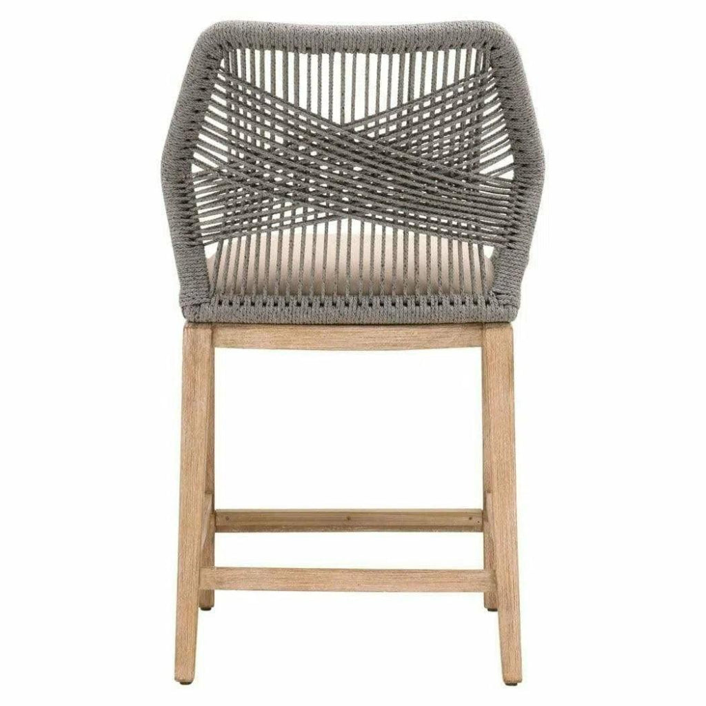 Loom Counter Stool Platinum Rope - LOOMLAN - Essentials For Living - Counter Stools