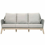 Loom Outdoor 79" Sofa Platinum Rope Gray Teak Wood - LOOMLAN - Essentials For Living - Outdoor Sofas & Loveseats