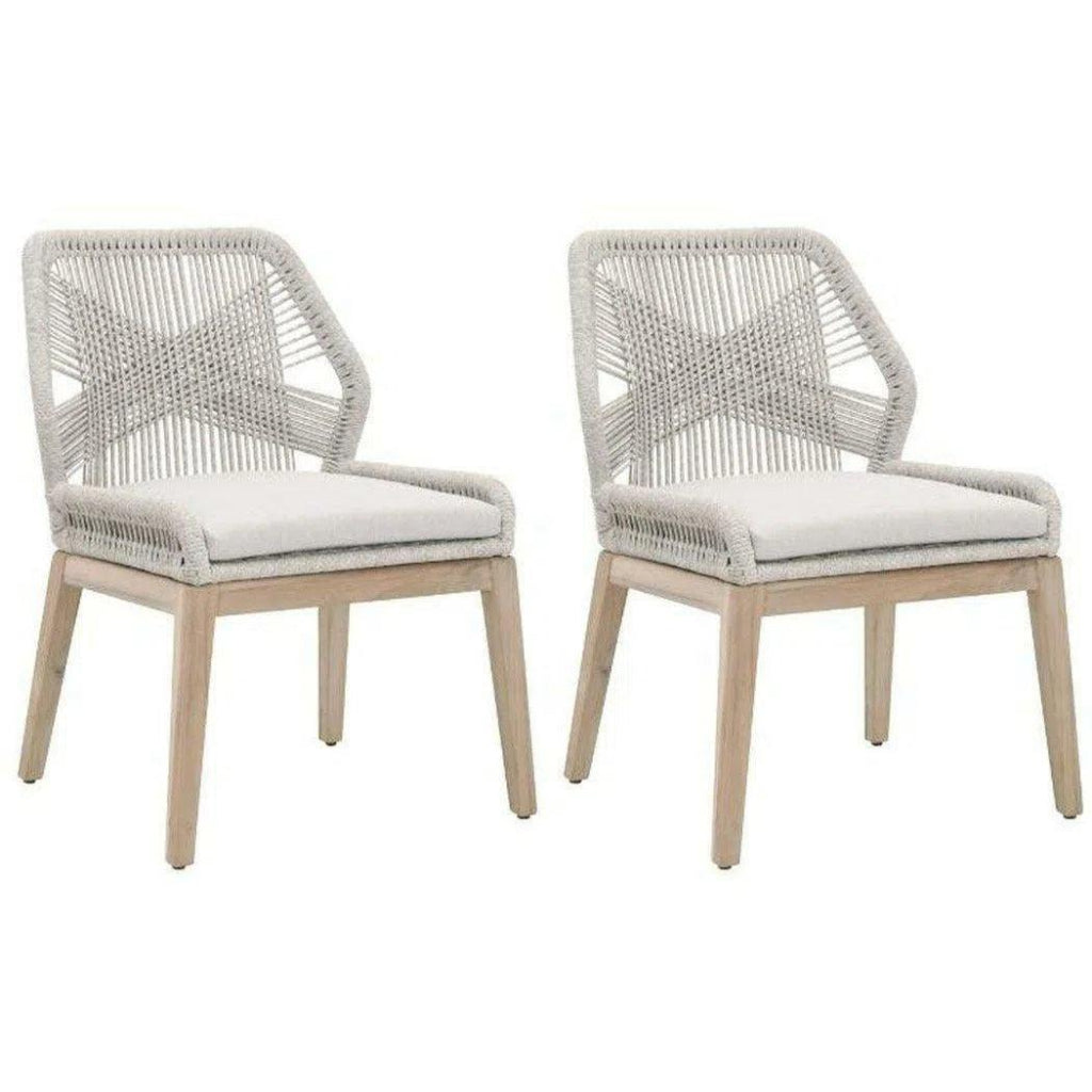 Loom Outdoor Rope Dining Chair 2PC Rope - LOOMLAN - Essentials For Living - Outdoor Dining Chairs