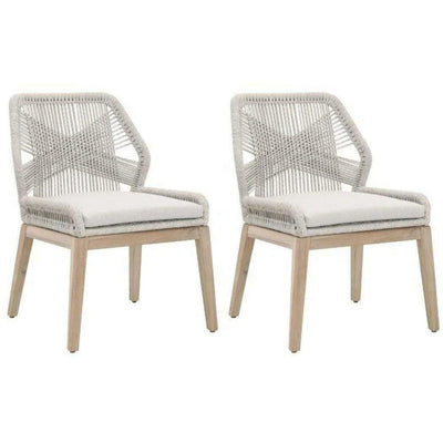 Loom Outdoor Rope Dining Chair 2PC Rope - LOOMLAN - Essentials For Living - Outdoor Dining Chairs