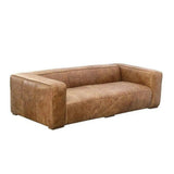 101 Inch Sofa Open Road Brown Leather Brown Industrial